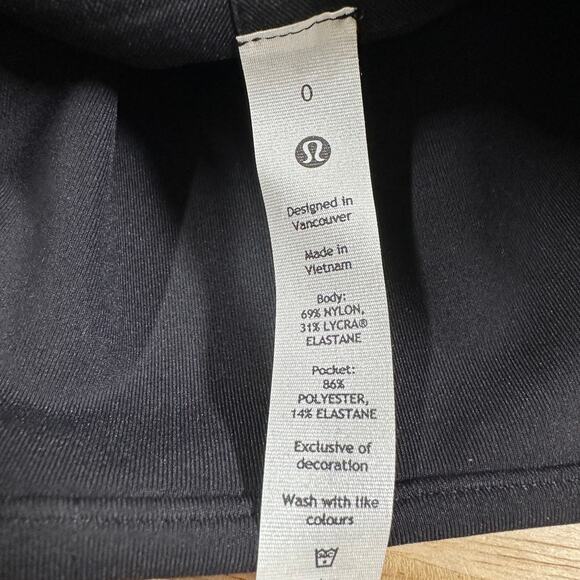 Lululemon Smooth Fit Pull-On High-Rise Pant Black Women's Size 0 New With Tags - Picture 7 of 12